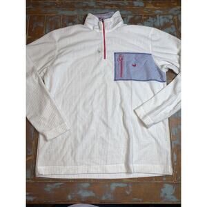 Southern Marsh Fieldtec Waffle Pullover Womens White Medium 1/4 Zip Fleece